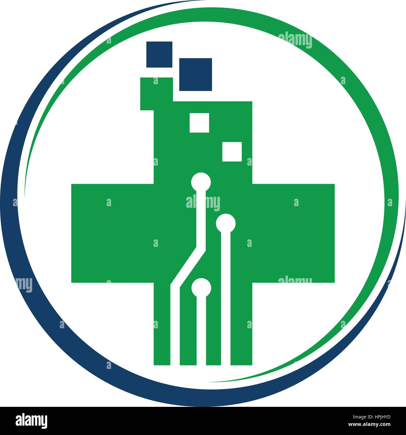 Global Digital Healthcare Illustrazione Vettoriale