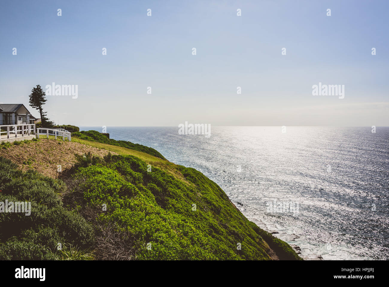 Newcastle passeggiata costiera opinioni Foto Stock