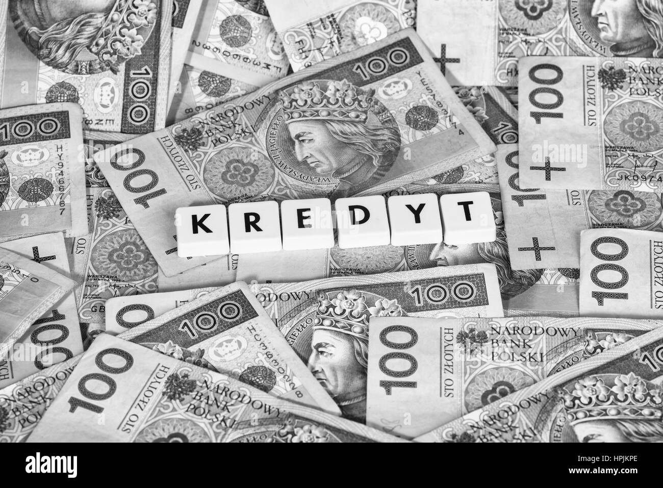 Prestito denaro - valuta polacca Foto Stock