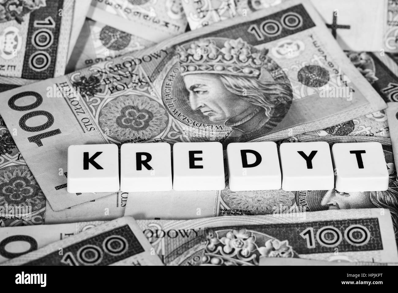 Prestito denaro - valuta polacca Foto Stock