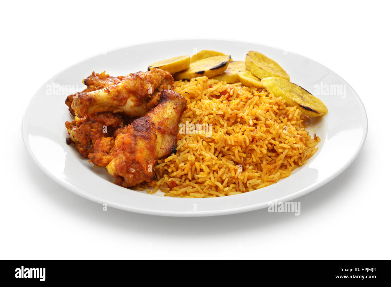 Riso jollof, west cucina africana Foto Stock