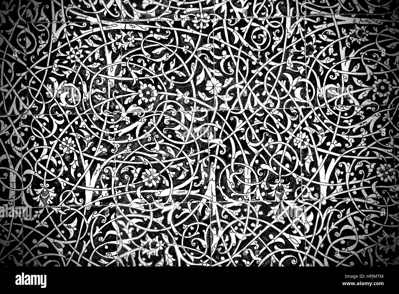 Grunge sfondo con decorazioni orientali Foto Stock