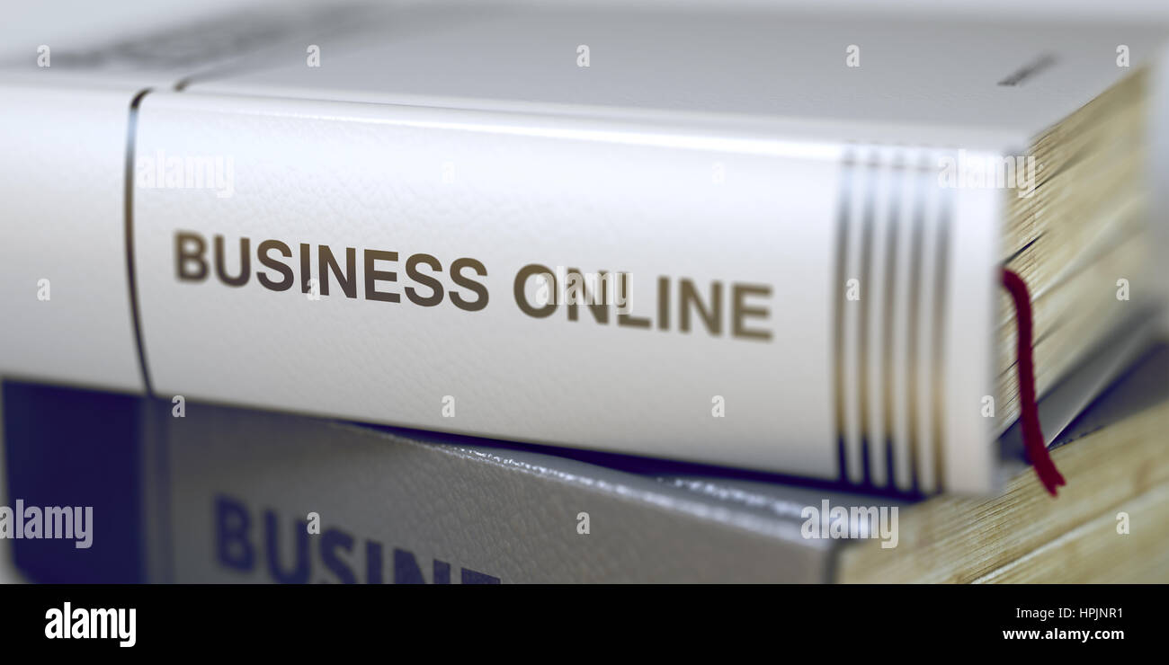 Business - prenota il titolo. Business online. 3D. Foto Stock