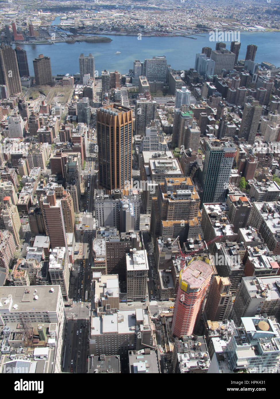 New York skyline della citta'. La vista dalla cima della Roccia, Rockefeller Center Foto Stock