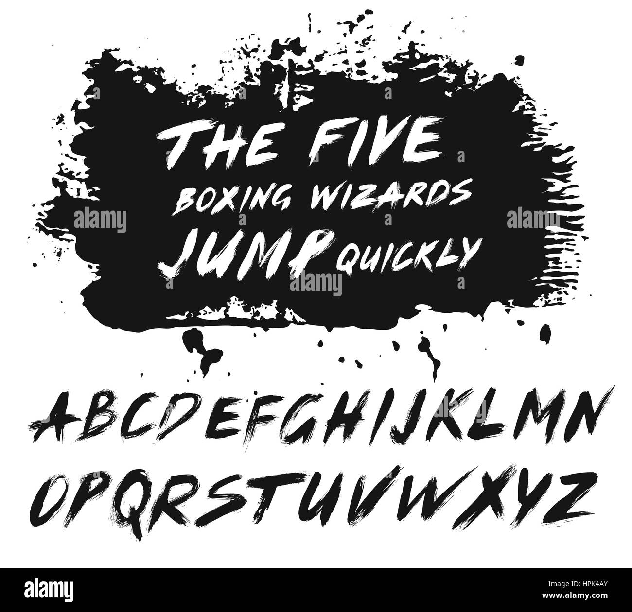 I tratti di pennello ABC Grunge Struttura di vernice Illustrazione Vettoriale