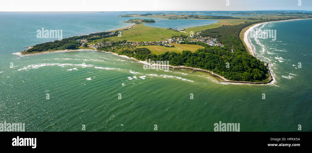 Spiaggia, costa, Rügen, Mönchgut, Thiessow, Mar Baltico, la Pomerania occidentale, Meclemburgo-Pomerania Occidentale, Germania Foto Stock