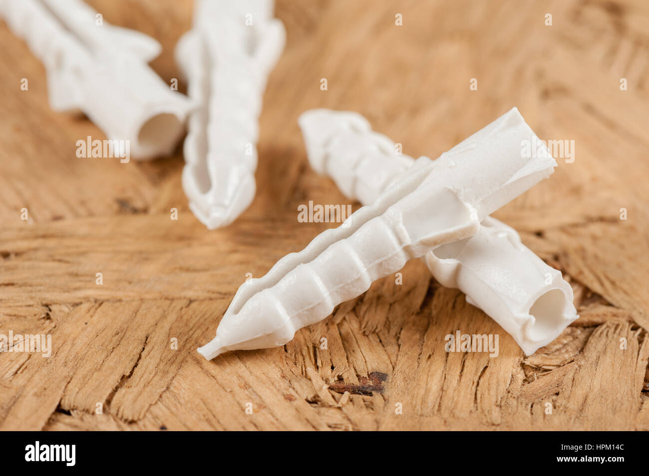 Closeup mucchio di plastica a cavallo di grano Foto Stock