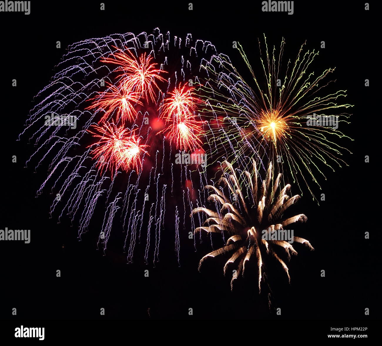 Opere antincendio per il Canada giorno In Cranbrook, BC Foto Stock