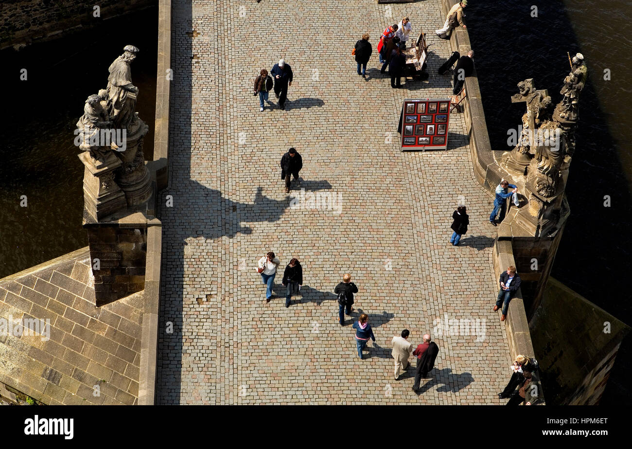 Charles Bridge.Praga. Repubblica ceca Foto Stock