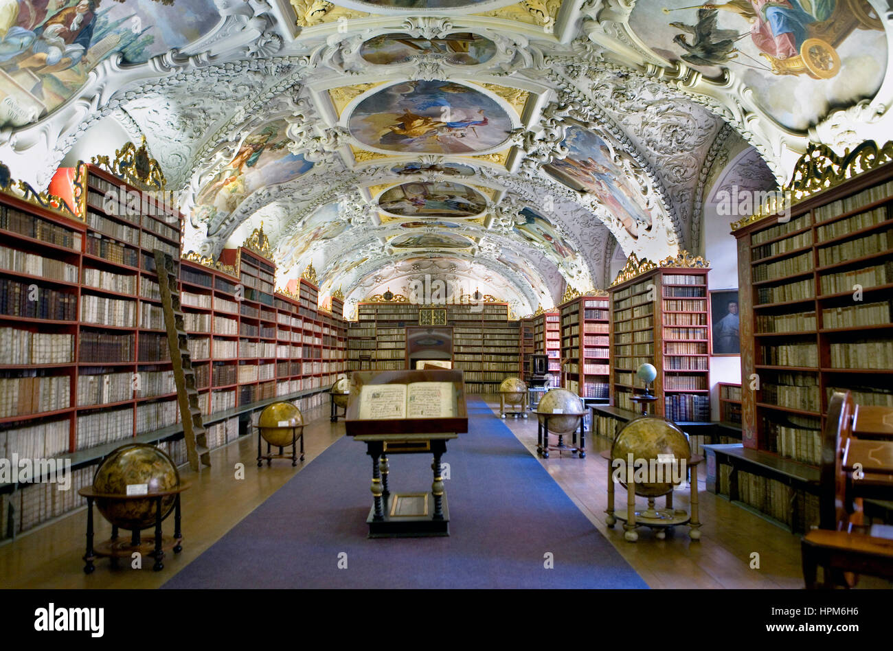 Kloster Strahov, theologische Bibliothek.Praga. Repubblica ceca Foto Stock