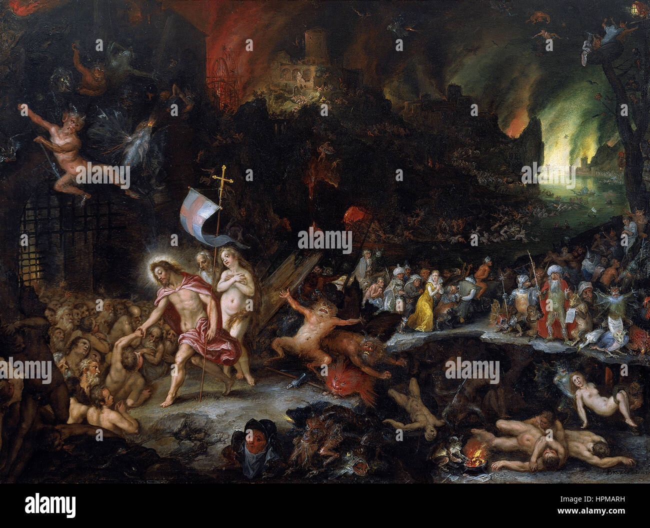 Jan Brueghel & Hans Rottenhammer - Cristo nel limbo Foto Stock