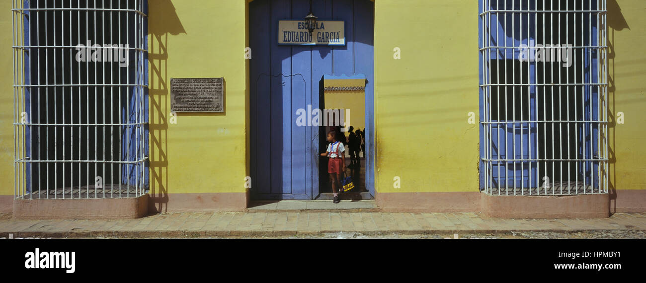 Eduardo Garcia scuola elementare in Trinidad, Cuba, Foto Stock