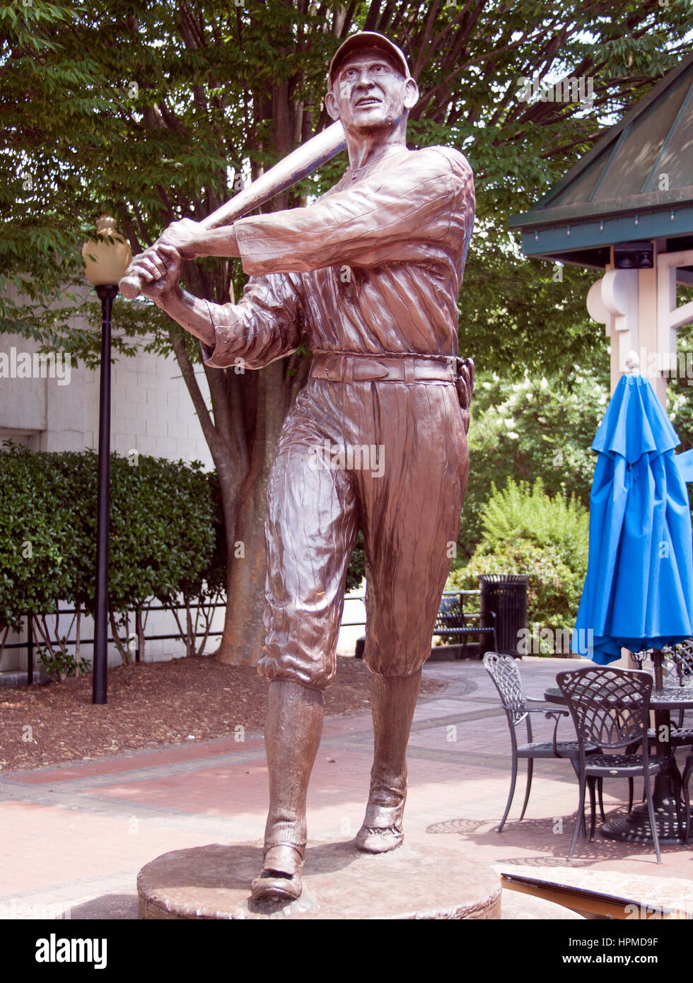 Shoeless Joe Jackson Statua di Greenville nella Carolina del Sud Foto Stock
