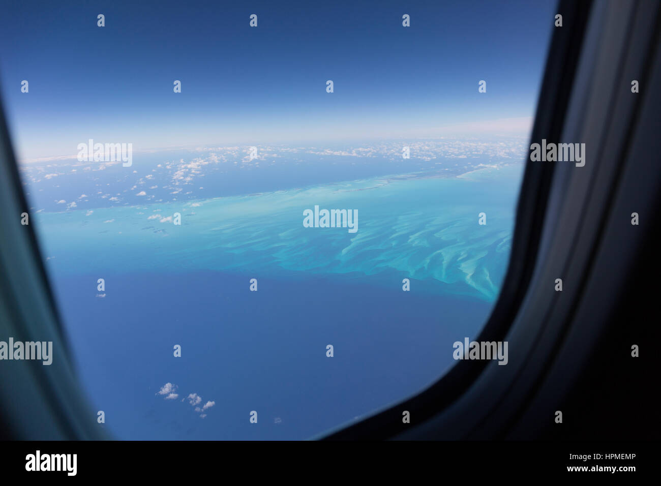 Vista Aeriel delle isole dei Caraibi Foto Stock