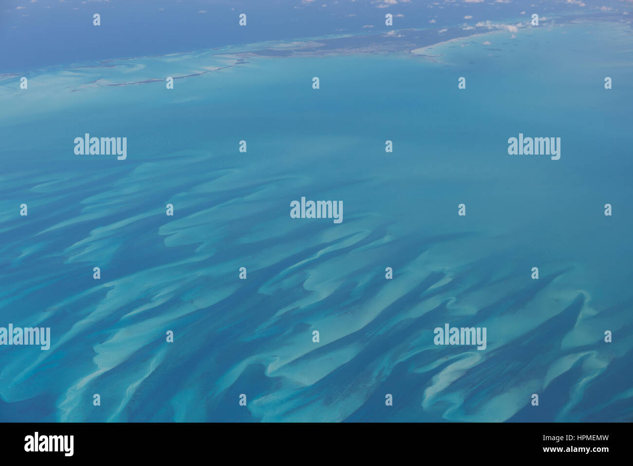 Vista Aeriel delle isole dei Caraibi Foto Stock