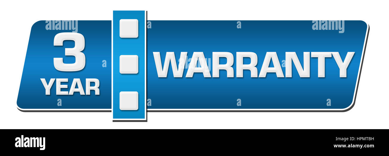Garanzia 3 anno quadrati blu il separatore Foto Stock
