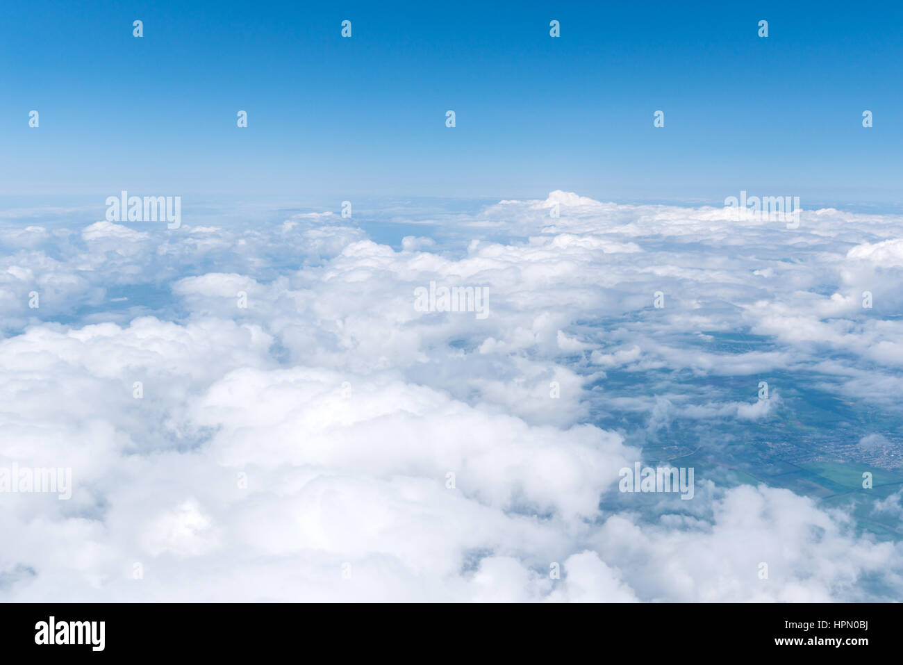 Awesome skyscape visto dal bordo del velivolo Foto Stock