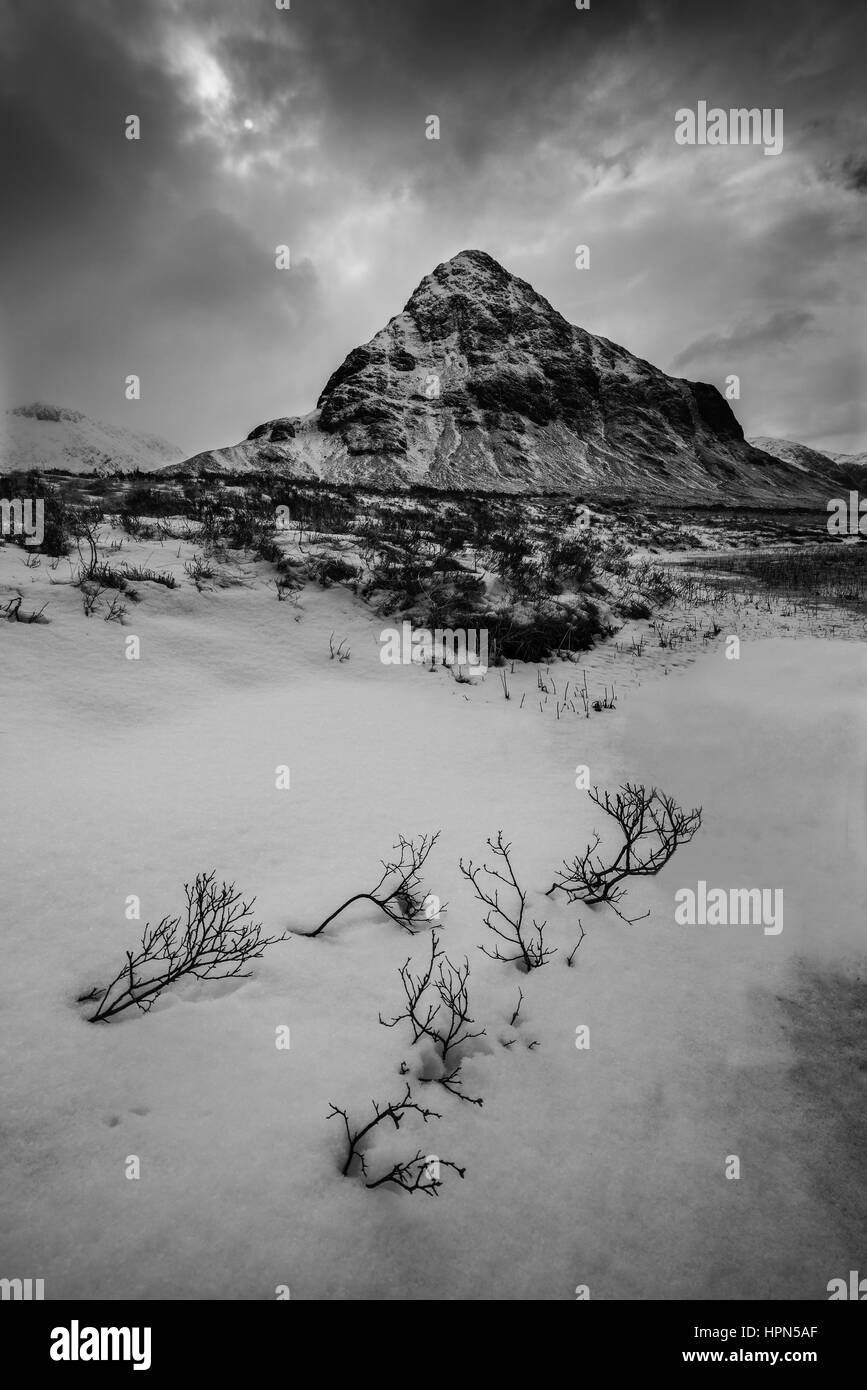 Alba sul Glencoe, Highlands scozzesi Foto Stock