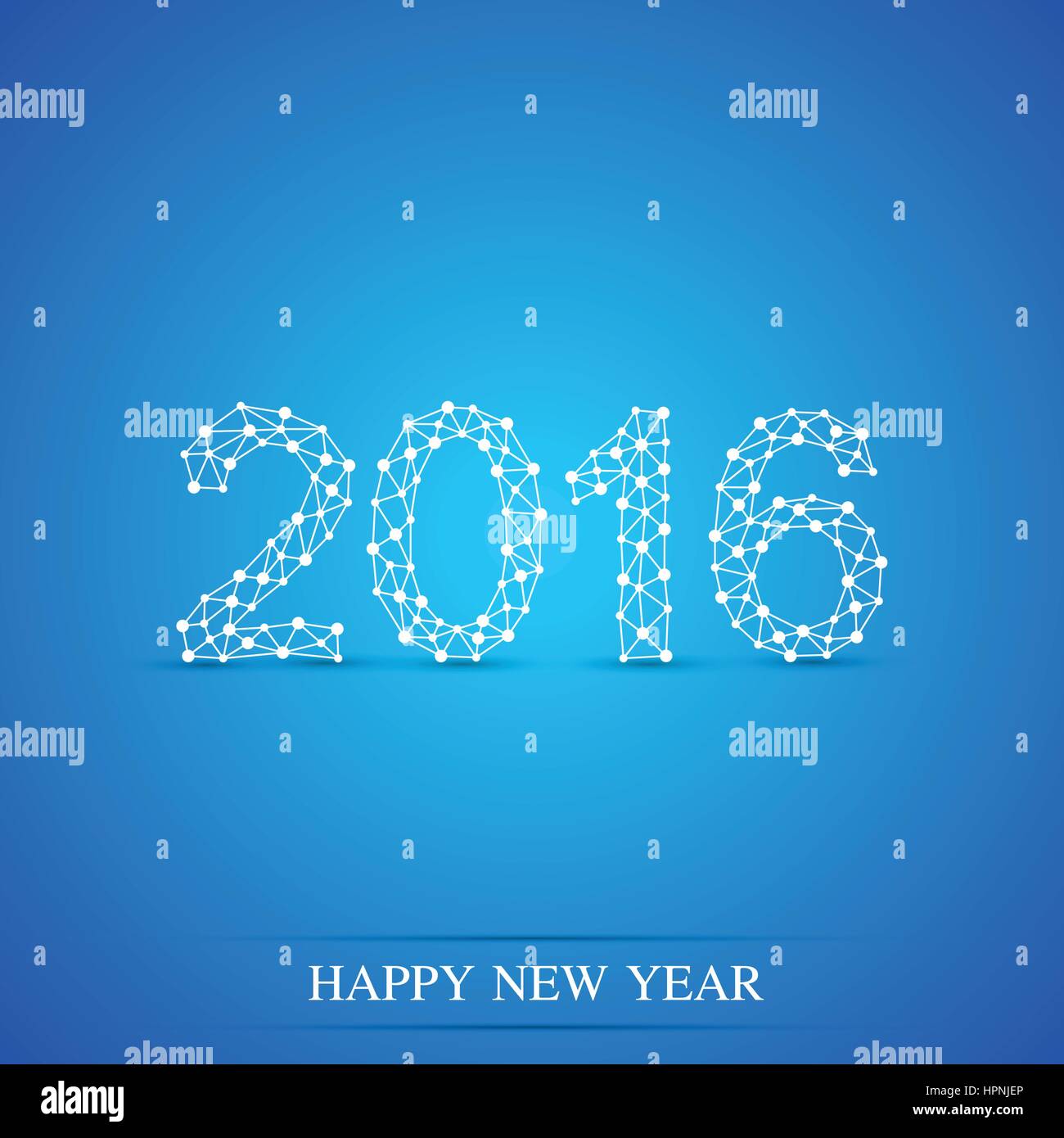 Progettazione di testo felice anno nuovo 2016 Illustrazione Vettoriale