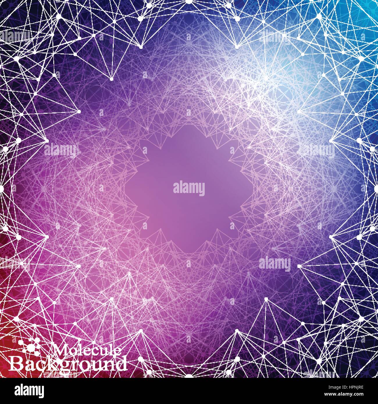 La tecnologia avveniristica molecola di sfondo e di comunicazione. Linee collegate con punti. Illustrazione Vettoriale Illustrazione Vettoriale
