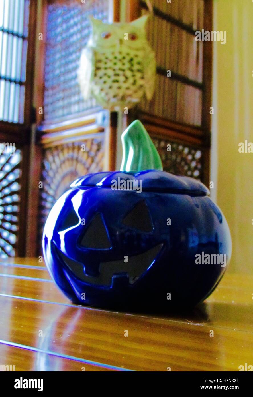 Ceramica di caduta del jack-o-lantern. Foto Stock