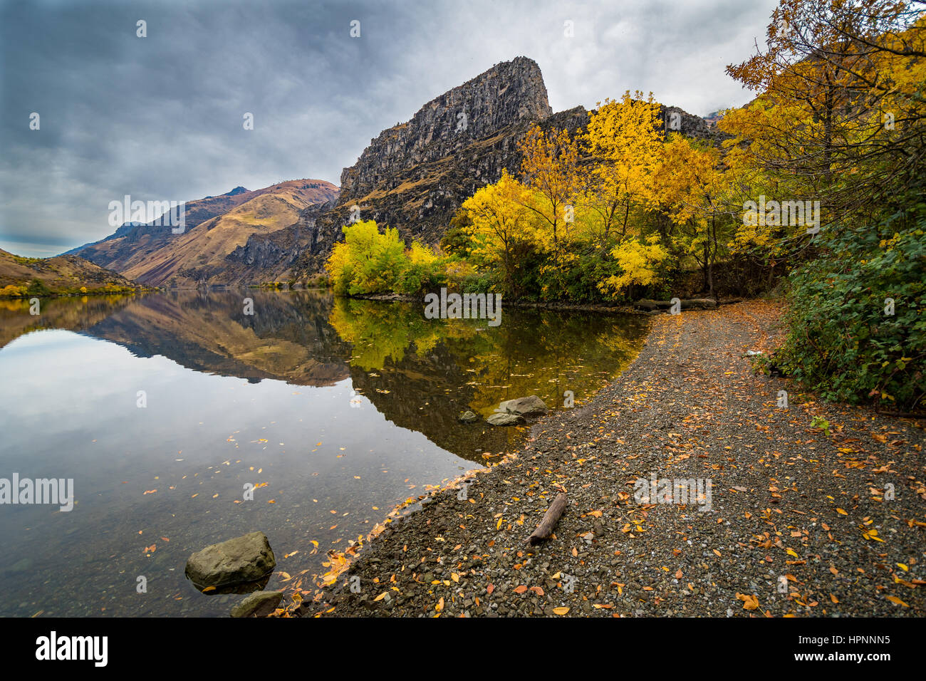 Colori autunnali a Hells Canyon Foto Stock