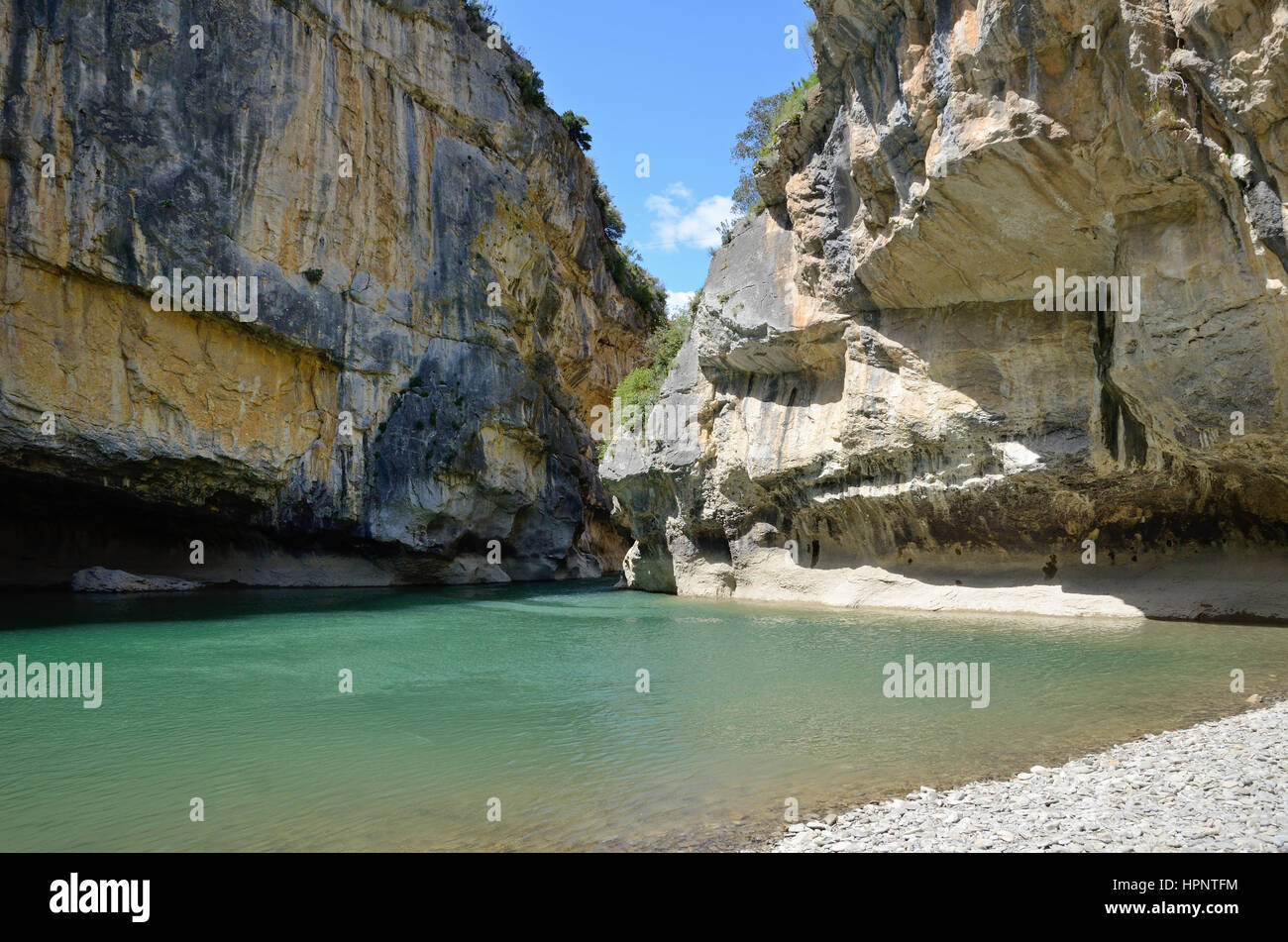 Famoso canyon spagnolo Foz de Lumbier Foto Stock
