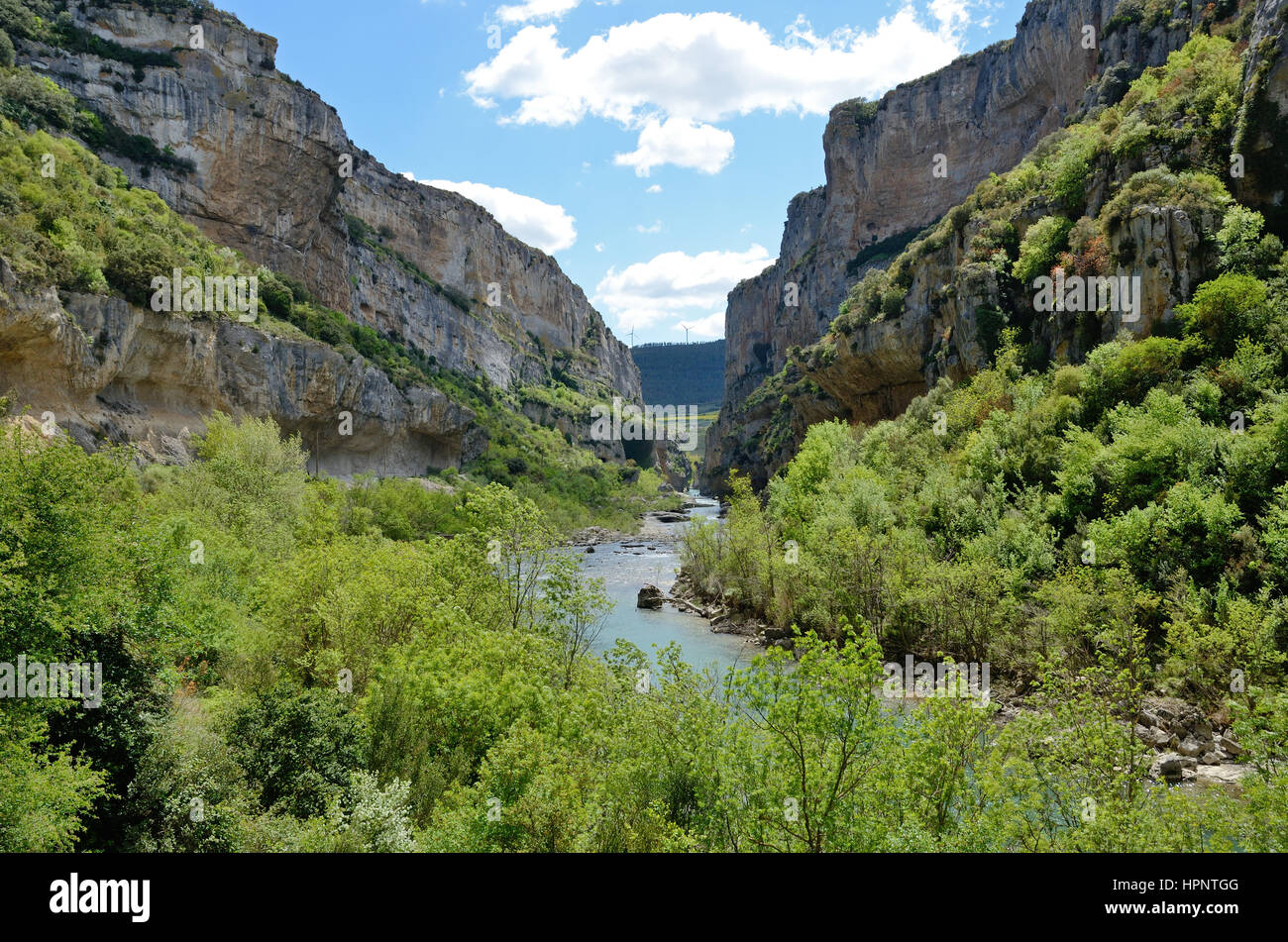 Famoso canyon spagnolo Foz de Lumbier Foto Stock