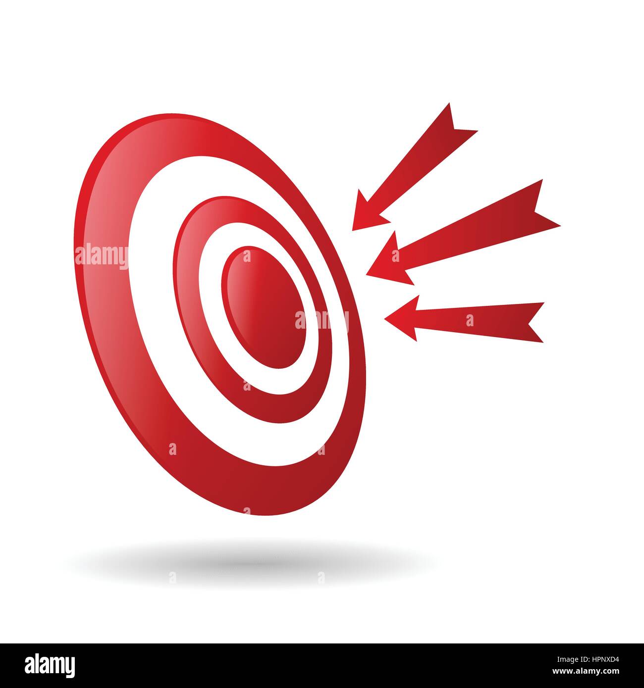 Tiro con l'arco Target con frecce Archer gioco di sport icona della concorrenza Illustrazione Vettoriale