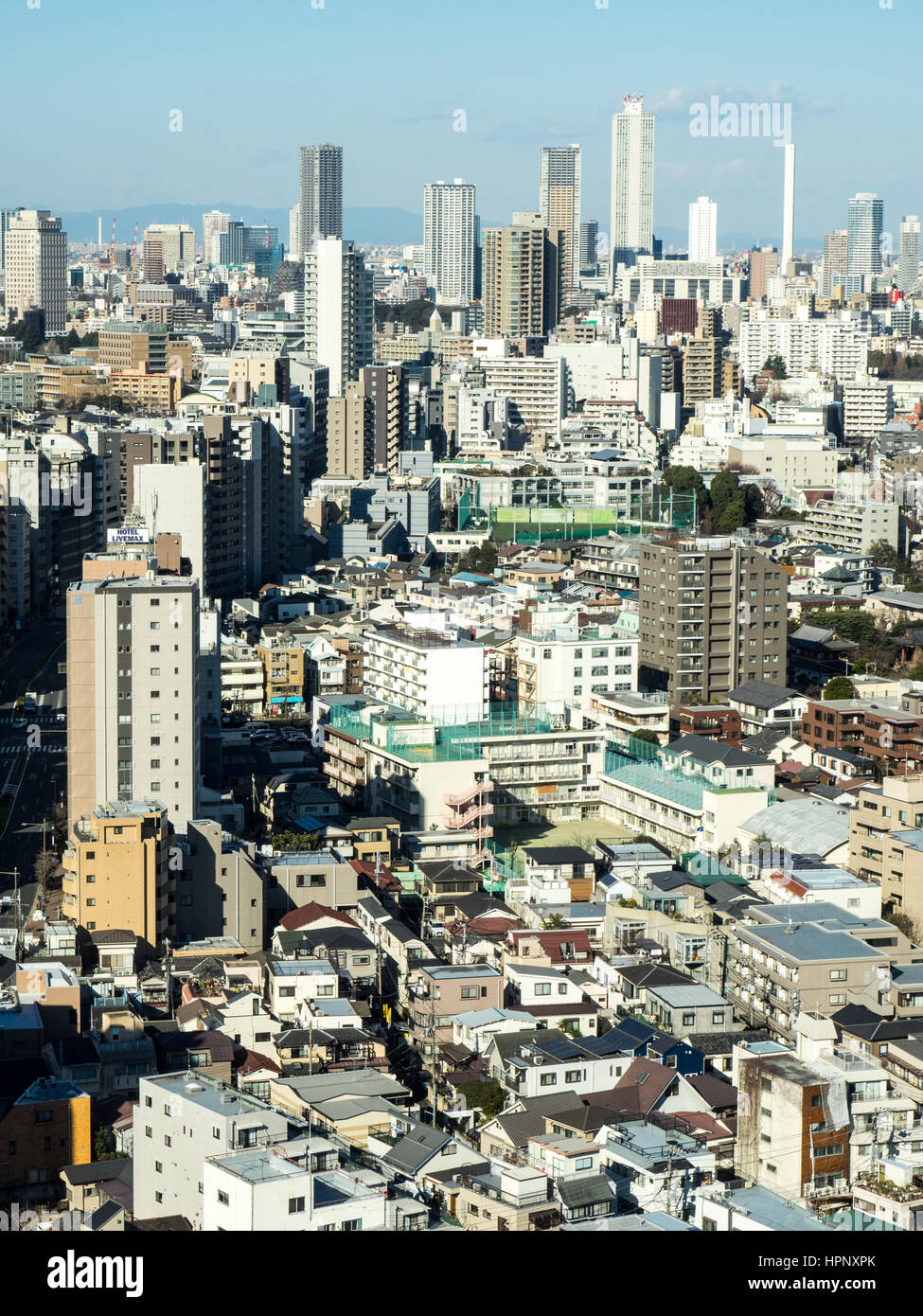 Vista di Toshima Ward skyline, Tokyo, Giappone. Foto Stock