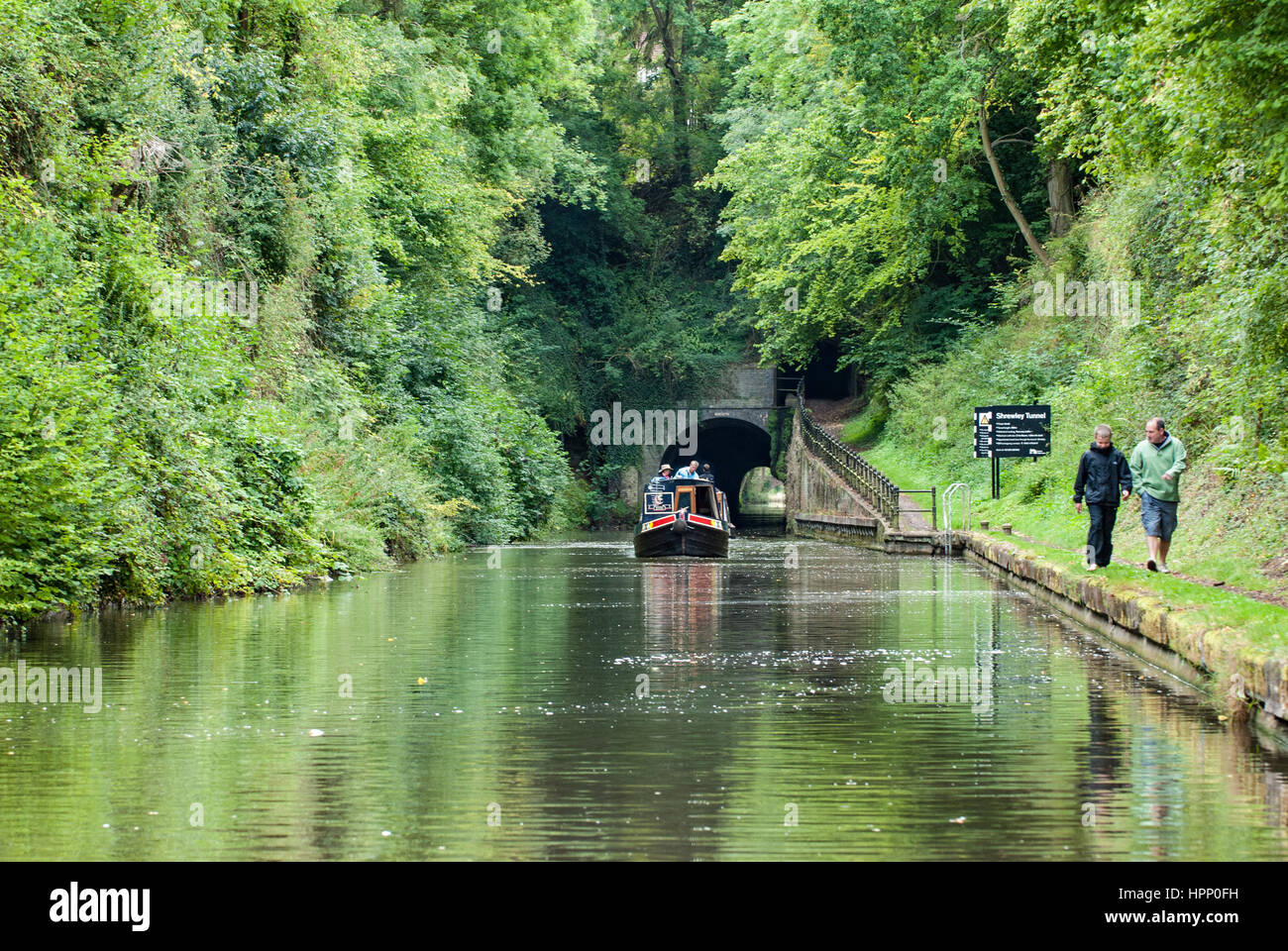 Tunnel Shrewley sul Grand Union Canal, Warwickshire, Inghilterra, Regno Unito, Foto Stock