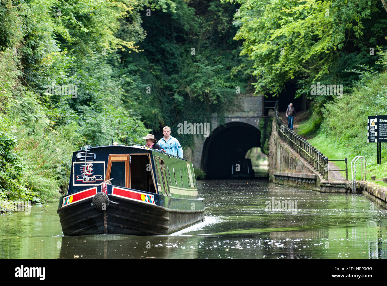 Tunnel Shrewley sul Grand Union Canal, Warwickshire, Inghilterra, Regno Unito, Foto Stock