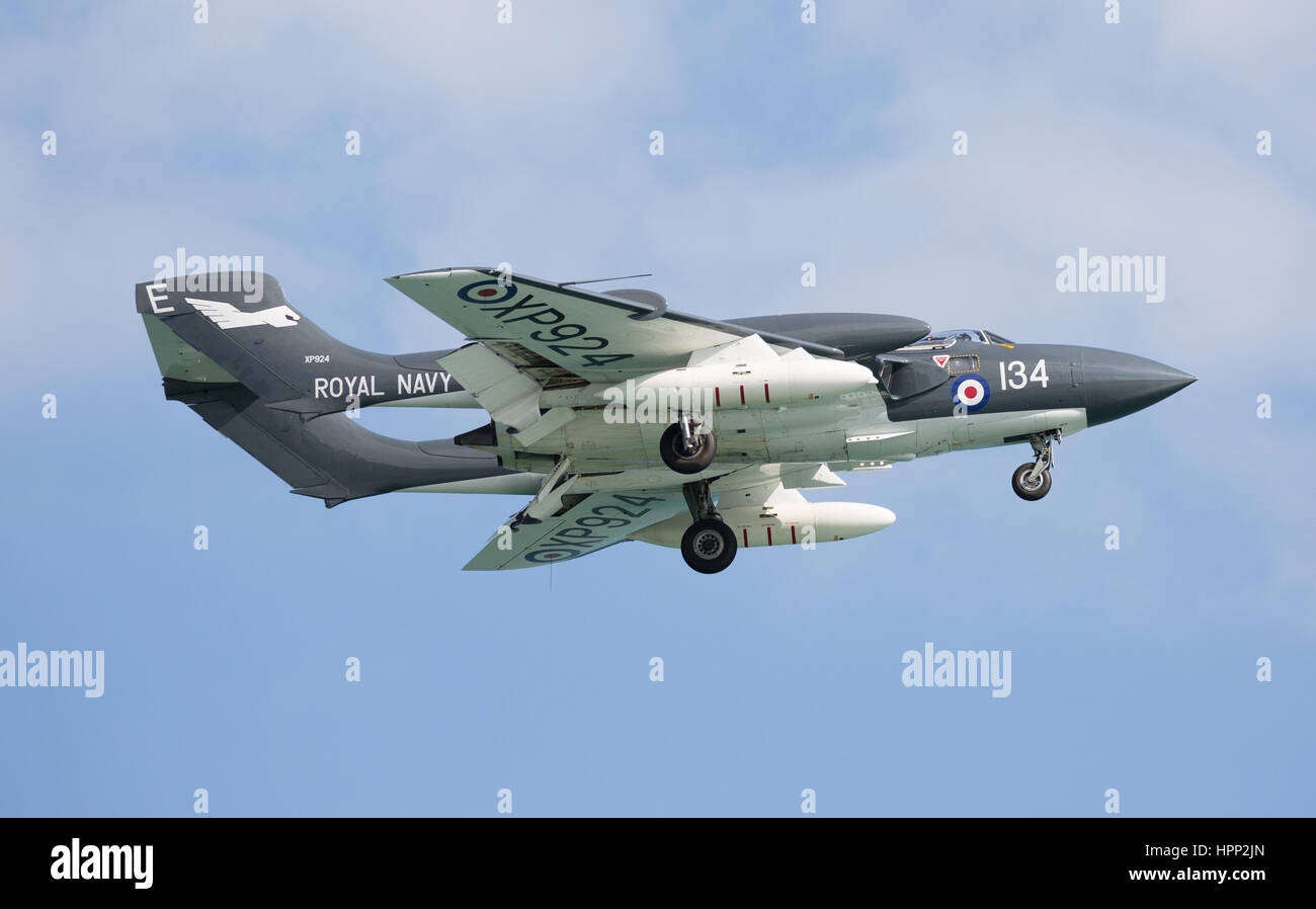 De Havilland DH110 Sea Vixen (Foxy Lady) della Royal Navy volo storico Foto Stock