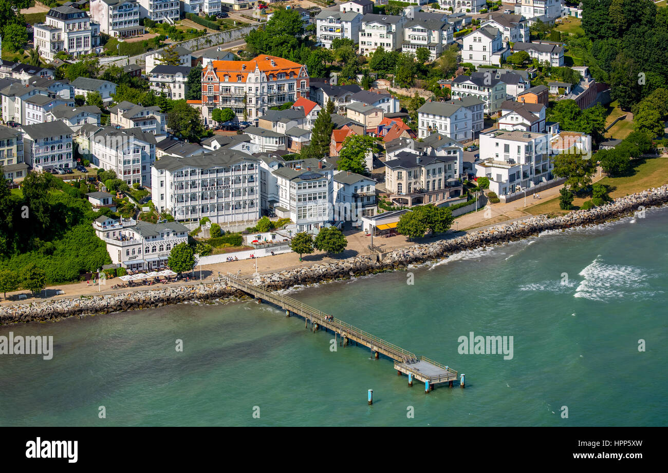 Hotel Fürstenhof sul lungomare, resort architettura, Sassnitz, Rügen isola, costa baltica Foto Stock