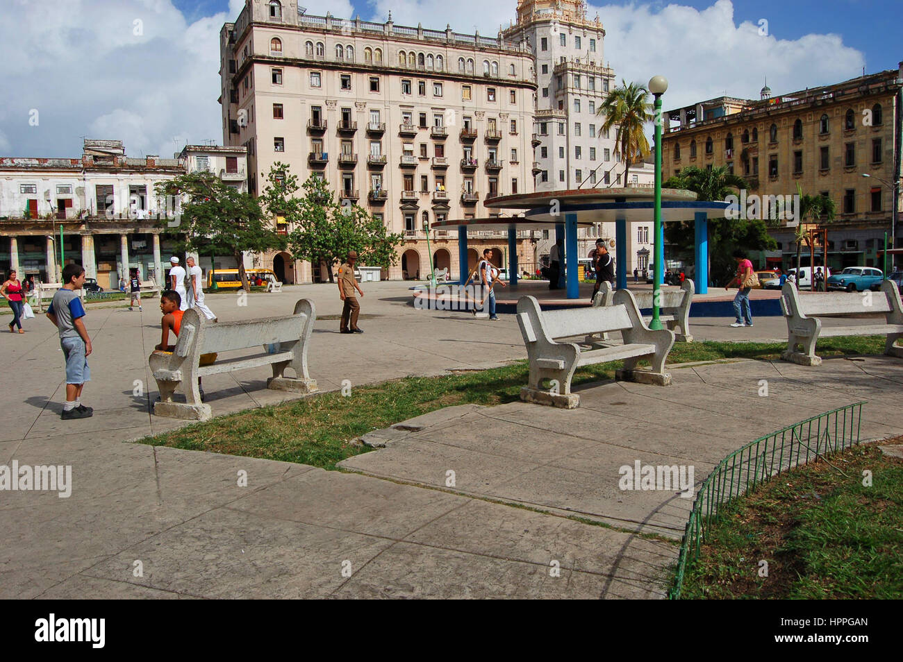 Parque/Plaza el Curita, un ex marketplace, Havana, Cuba Foto Stock