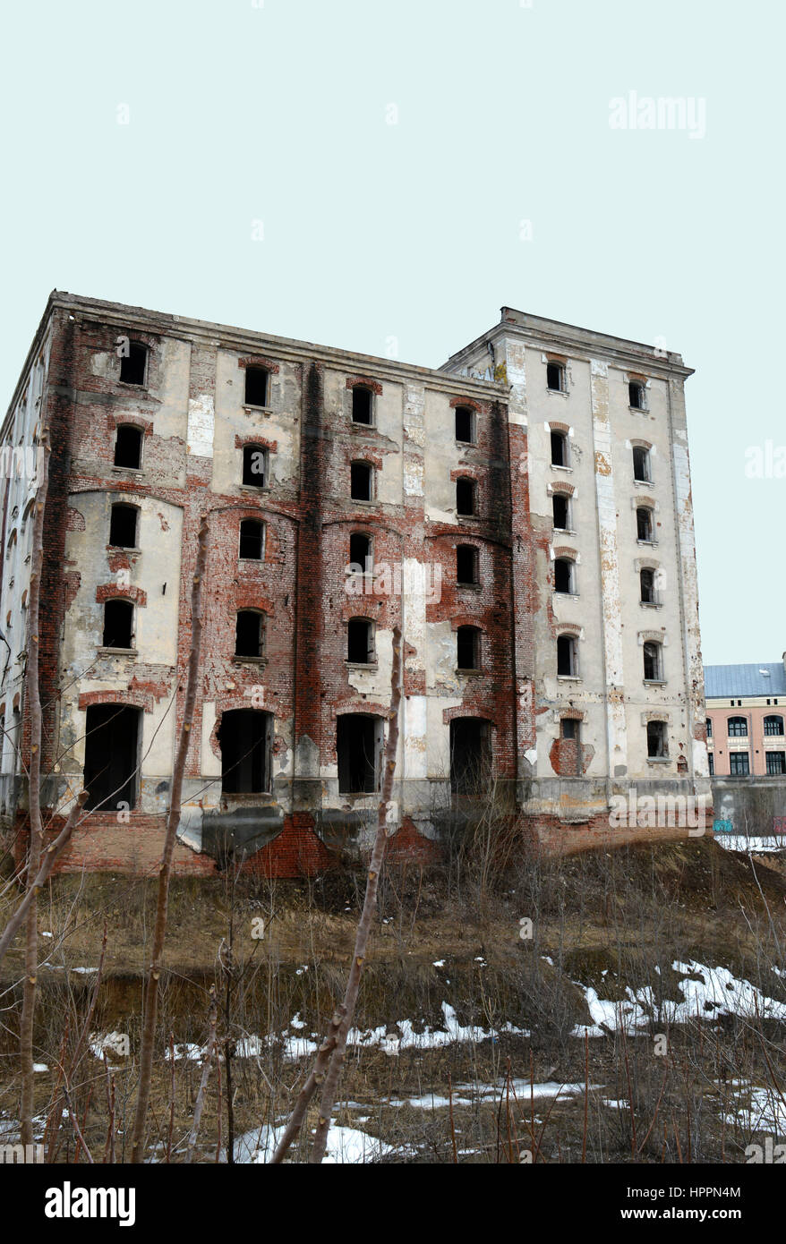 Rovine di Rahova (in precedenza Bragadiru) la fabbrica di birra, Bucarest, Romania Foto Stock