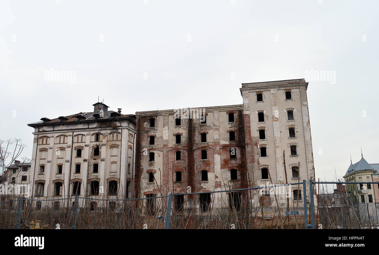 Rovine di Rahova (in precedenza Bragadiru) la fabbrica di birra, Bucarest, Romania Foto Stock