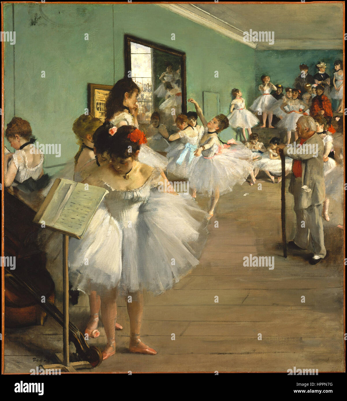 La classe di danza, dipinto da Edgar Degas Foto Stock