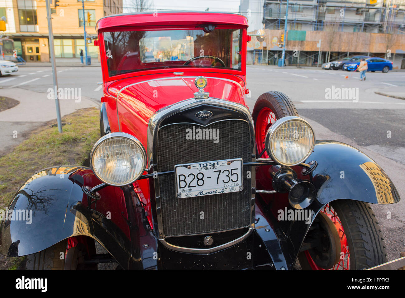 Ripristinato rosso modello 1931 una Ford Foto Stock