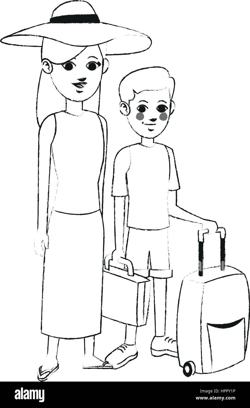 Icona turistica immagine Illustrazione Vettoriale