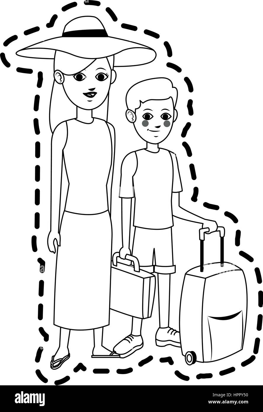 Icona turistica immagine Illustrazione Vettoriale