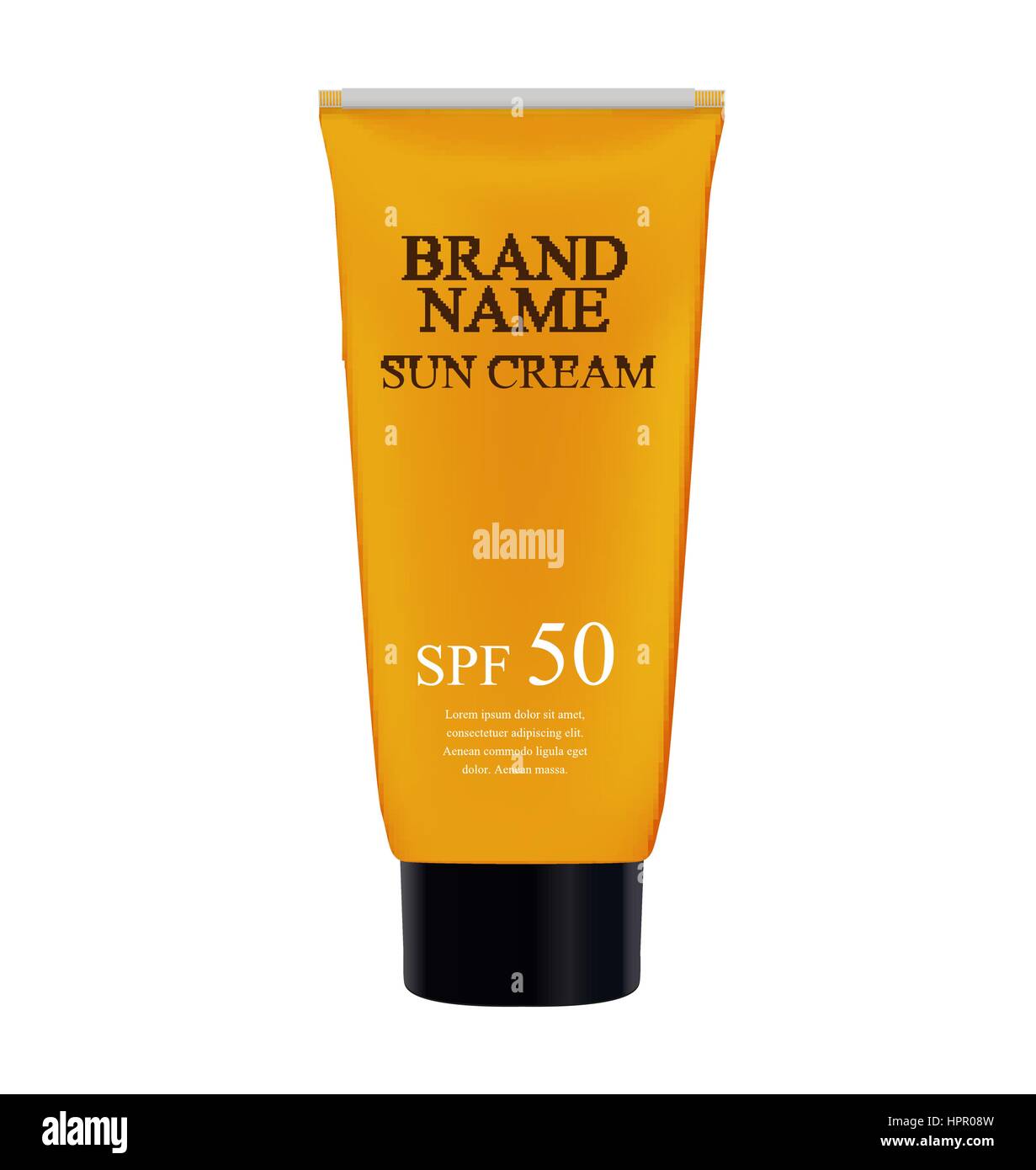 Sun Care crema bottiglia, tubo modello per gli annunci o la rivista Backgro Illustrazione Vettoriale