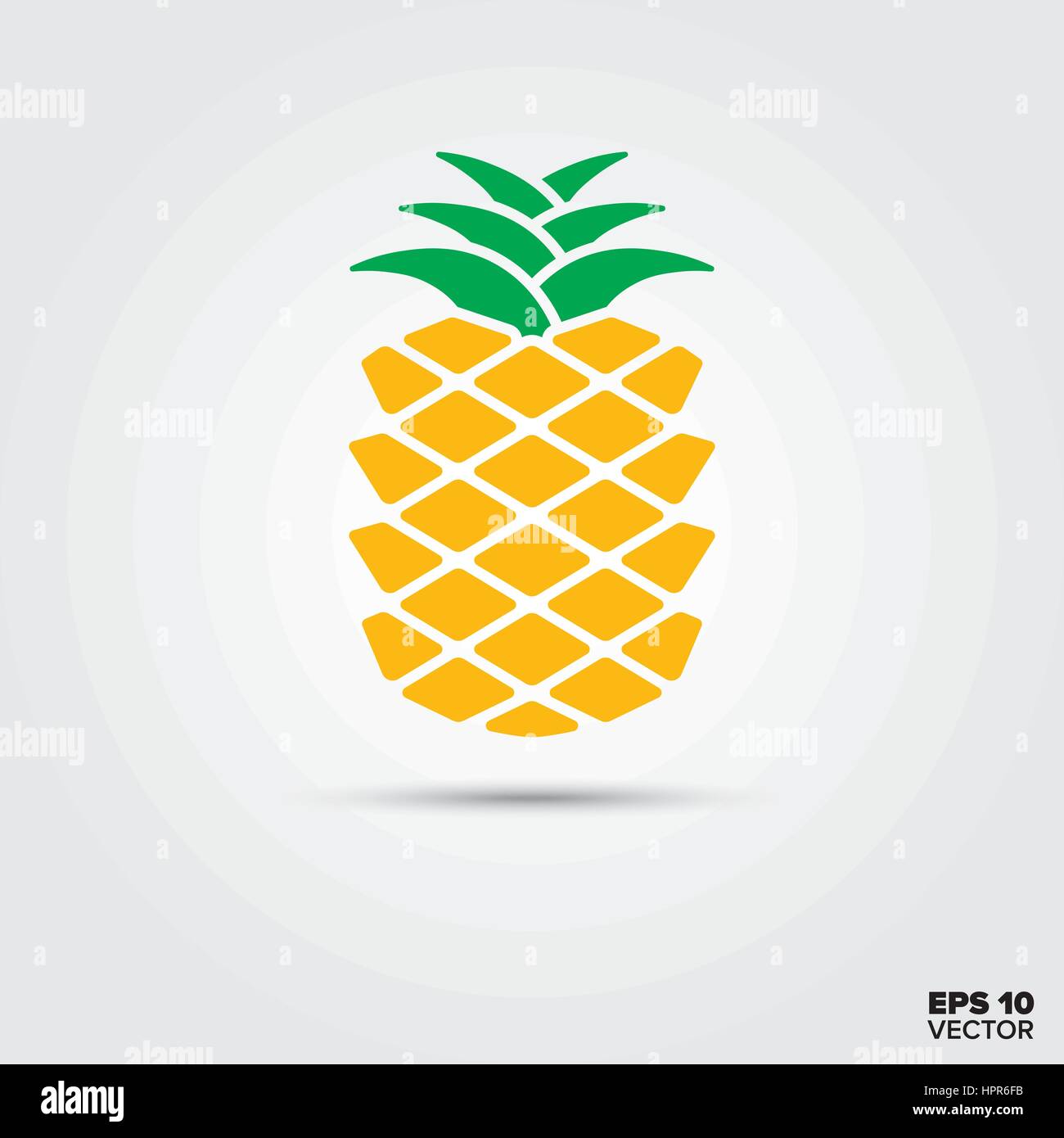 Ananas frutta icona vettore Illustrazione Vettoriale