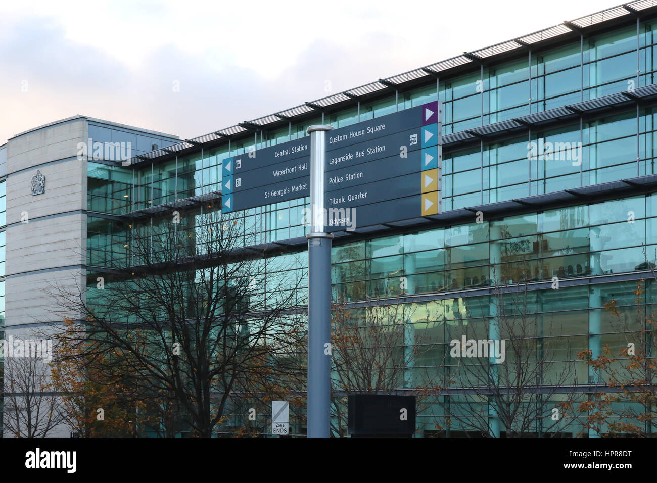 I tribunali Laganside complesso in Belfast, Irlanda del Nord. I tribunali house Crown Courts, County Courts, cura della famiglia giudici e magistrati tribunali. Foto Stock