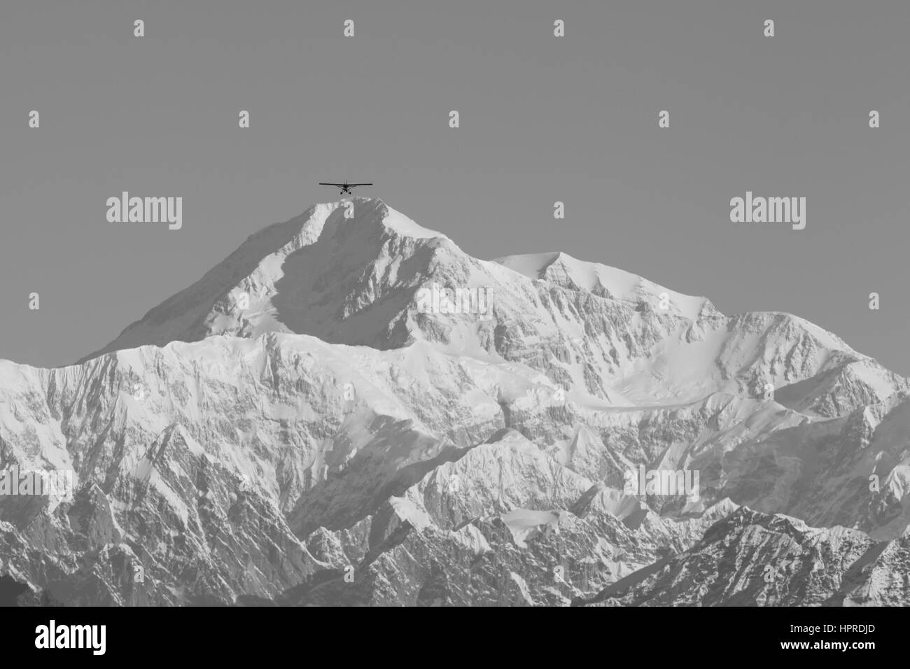 Una piccola fuga-vedere piano di teste di Denali, Monte McKinley, in Alaska, Stati Uniti. Foto Stock
