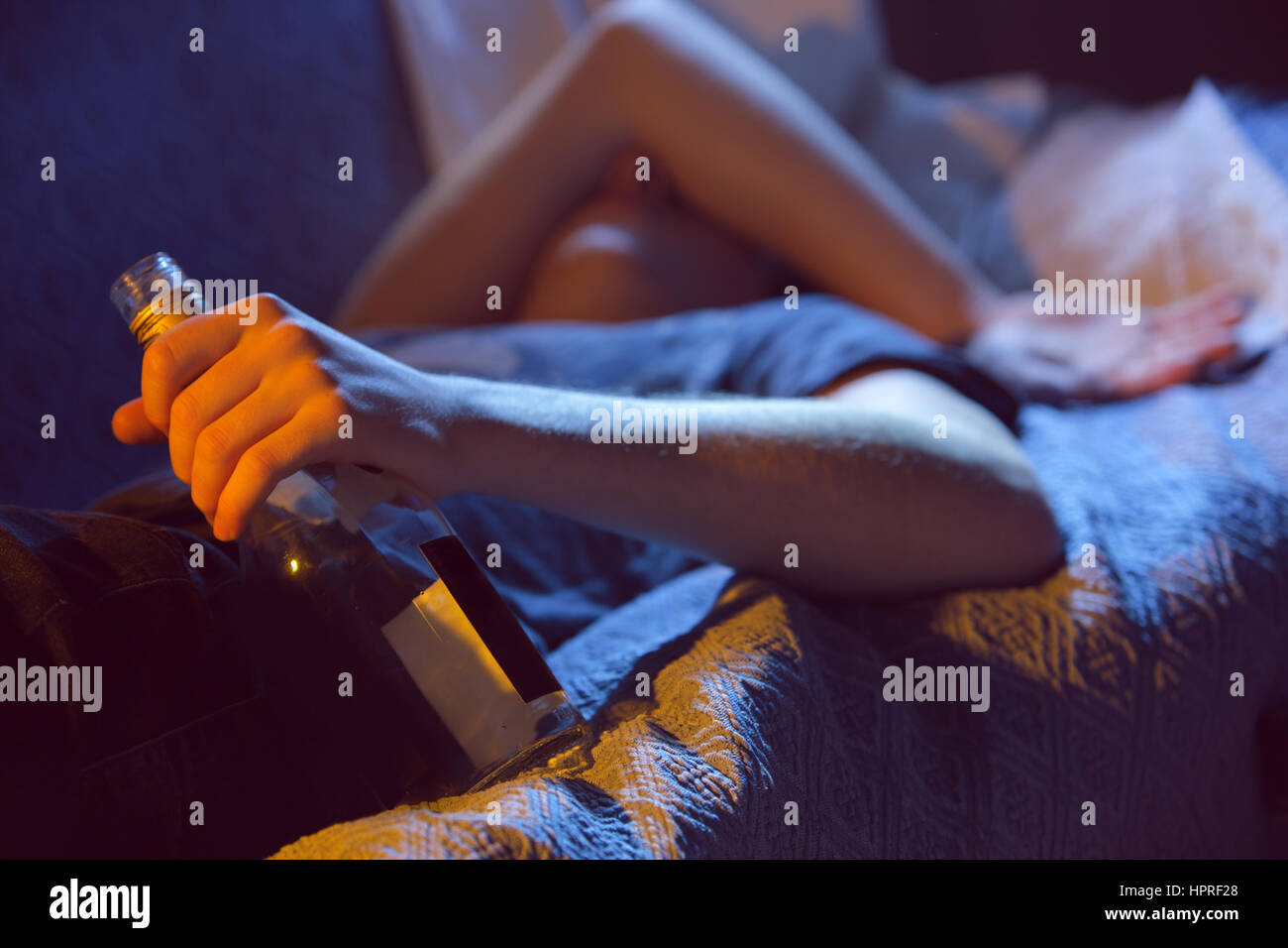 Teen alcool dipendenza concept Foto Stock