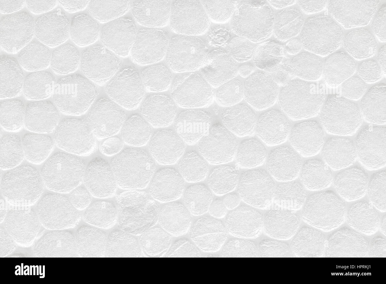 Close-up di alta qualità di immagine bianca di schiuma di polistirene STYROFOAM texture dello sfondo. Foto Stock