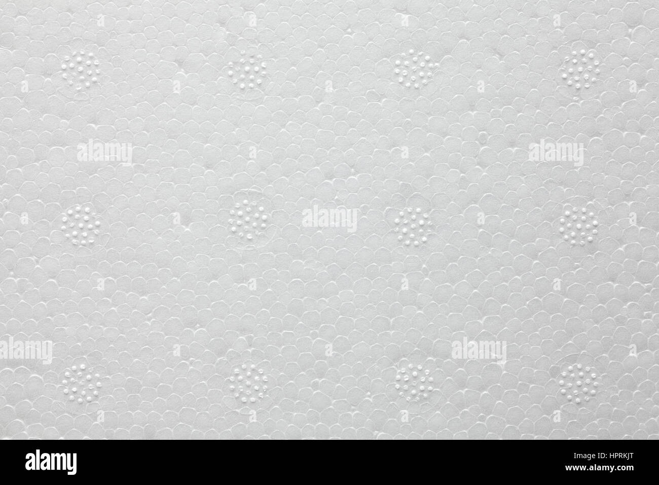 Close-up di alta qualità di immagine bianca di schiuma di polistirene STYROFOAM texture dello sfondo. Foto Stock