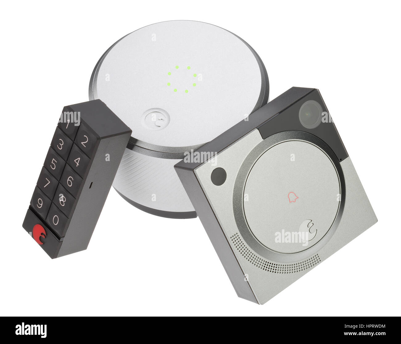 Agosto porta anteriore Smartlock, campanello e fotocamera. Foto Stock