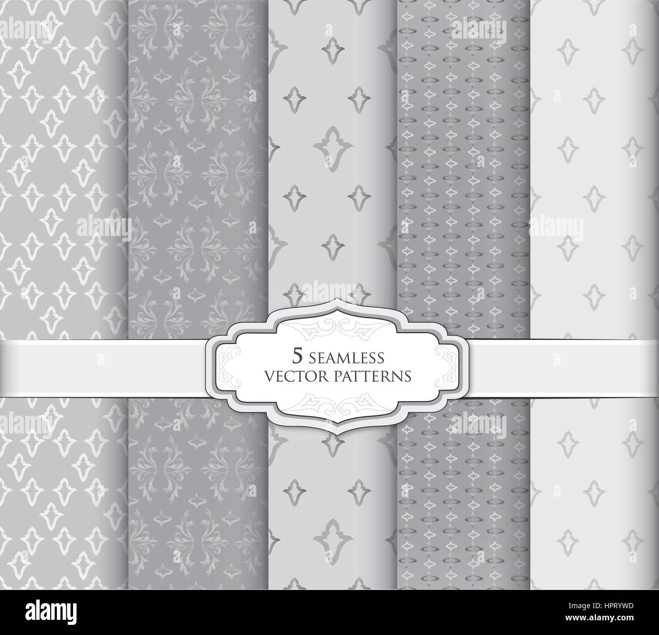 Seamless pattern impostato in stile vintage. vettore astratto texture. geometrica raccolta di sfondi. Illustrazione Vettoriale